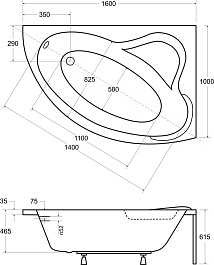 Besco Акриловая ванна Ada 160x90 P – фотография-4